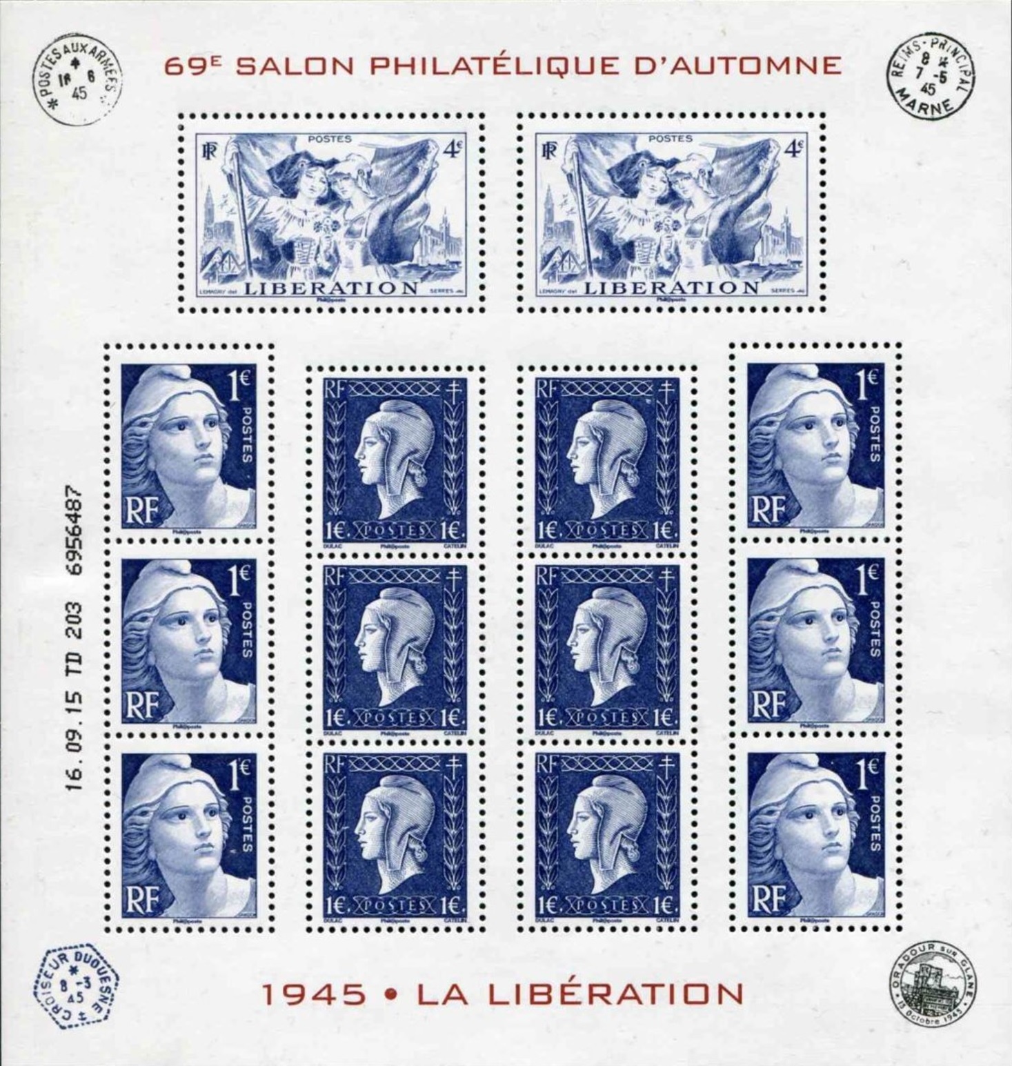 la Libération - 69e Salon philatélique d'automne 2015