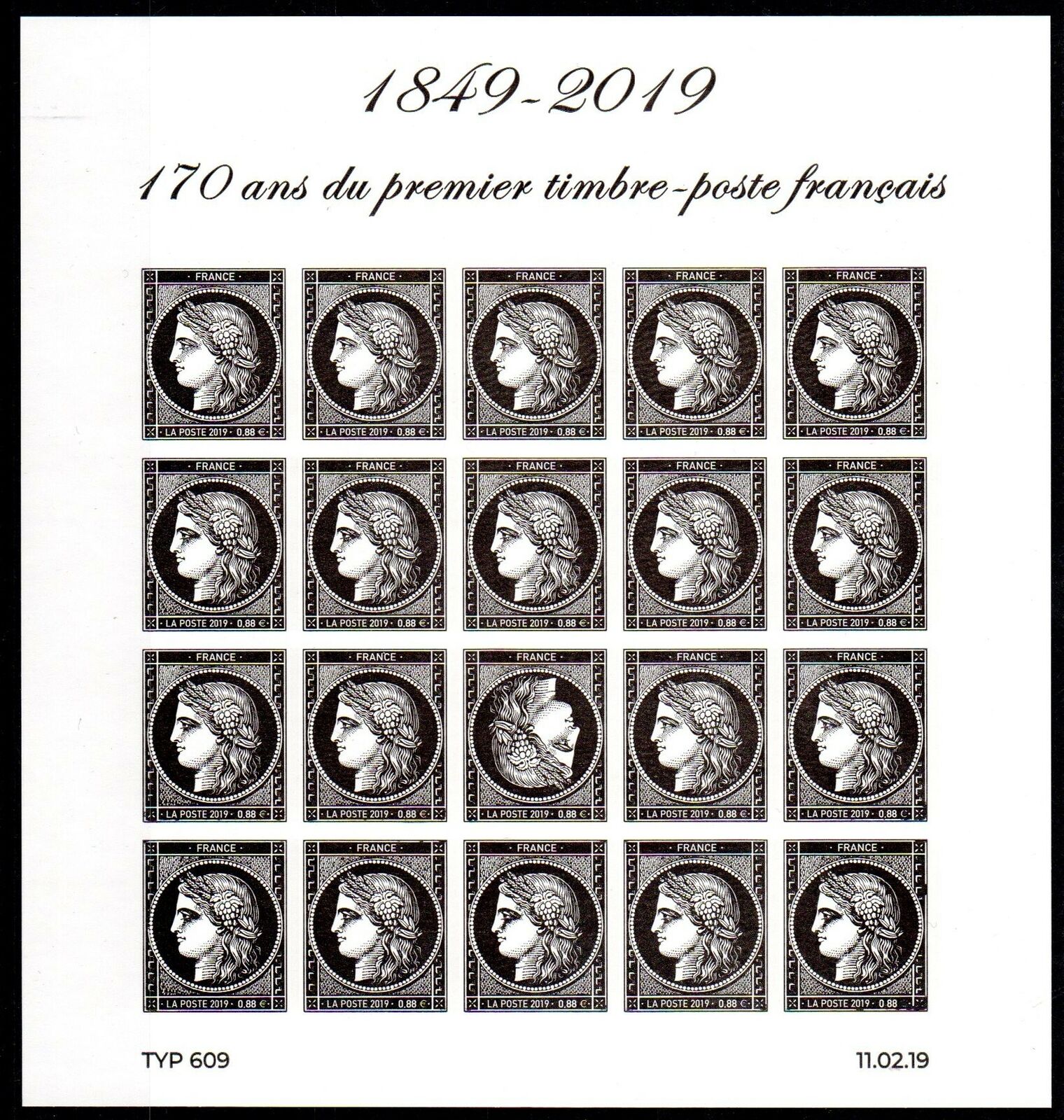 170 ans du premier timbre-poste français
