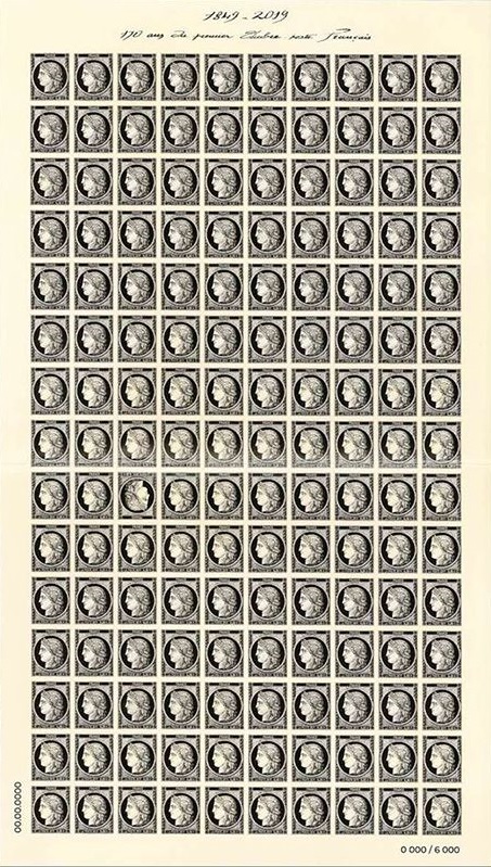 1849-2019 170 ans du premier timbre-poste français