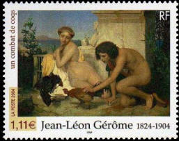 Jean-Léon Gérôme 1824-1904 un combat de coqs