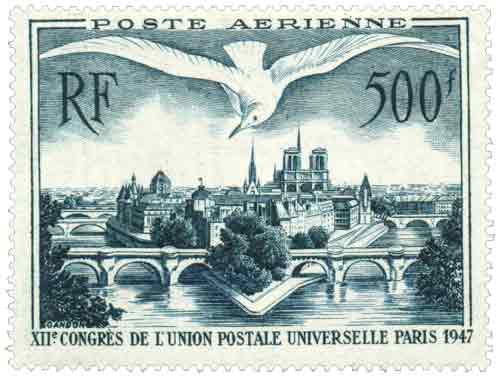 XIIe CONGRÈS DE L’UNION POSTALE UNIVERSELLE PARIS 1947
