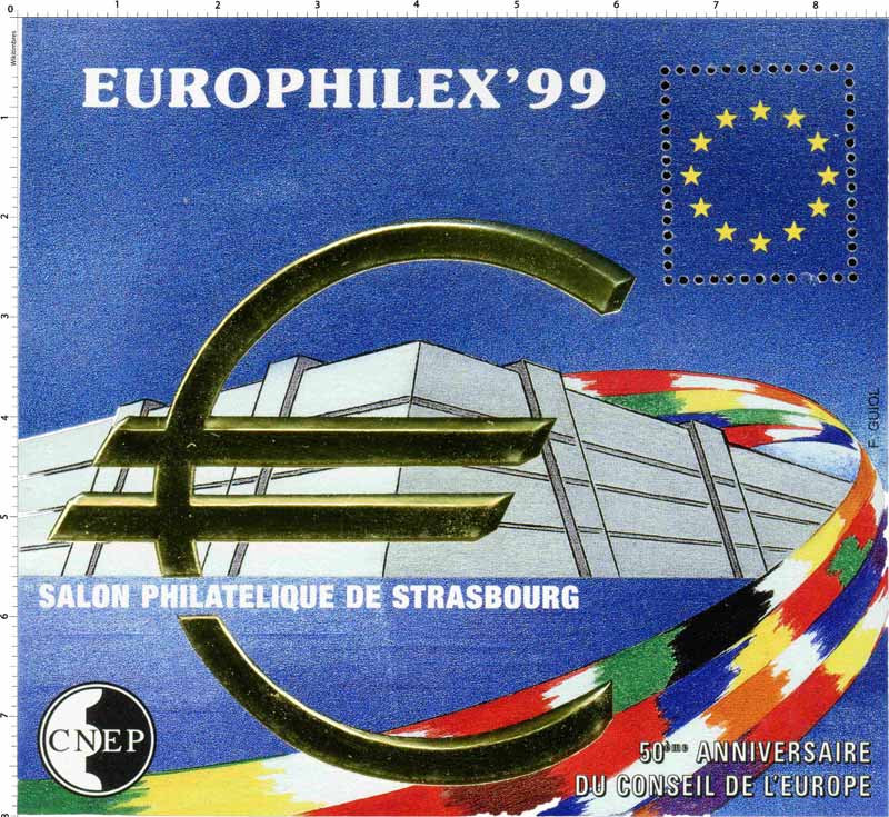 Europhilex Salon philatélique de Strasbourg 50e anniversaire du consei