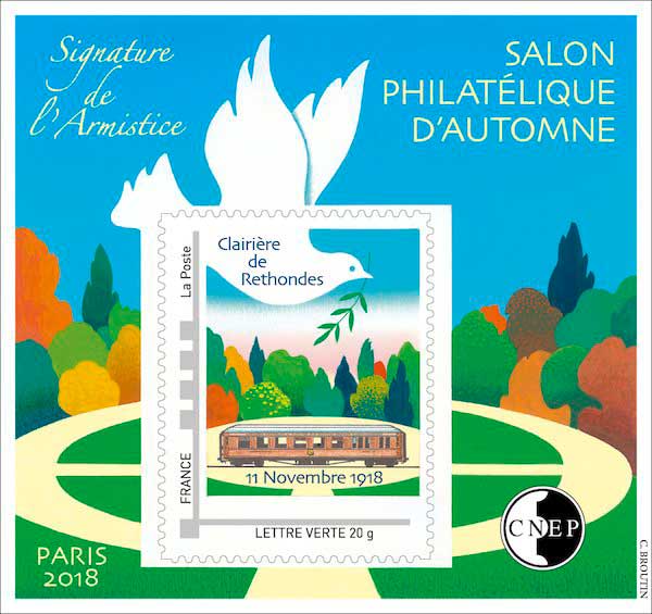 72e Salon philatélique d'automne - Signature de l'armistice - Clairièr