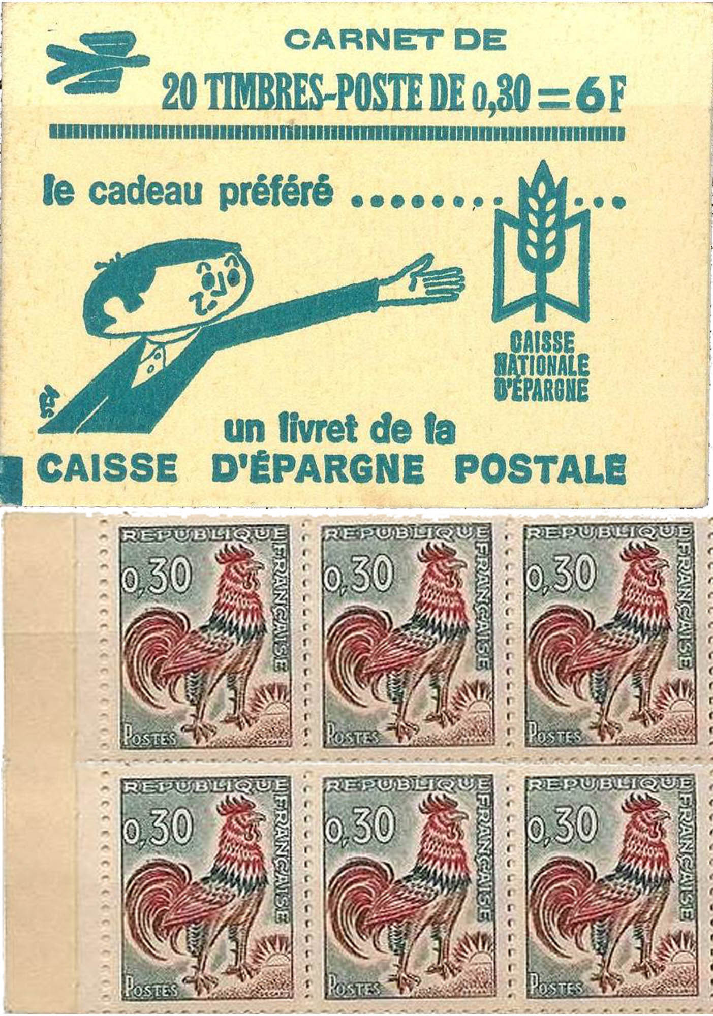 Caisse d'épargne postale - Coq de Decaris