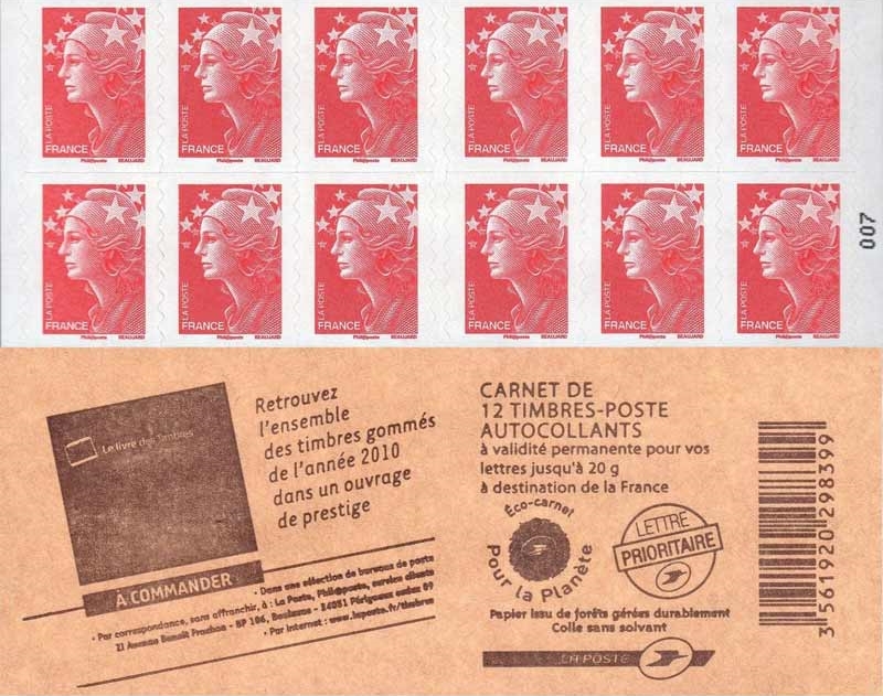 Retrouvez l'ensemble des timbres gommés de l'année 2010