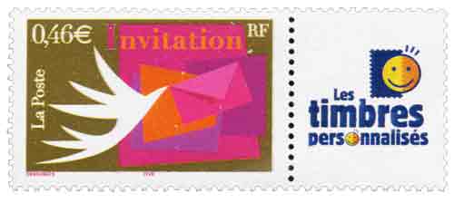 Invitations Les timbres personnalisés