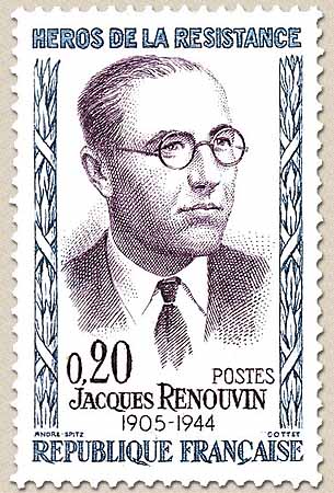 HÉROS DE LA RÉSISTANCE JACQUES RENOUVIN 1905-1944