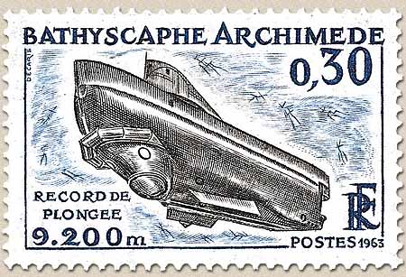BATHYSCAPHE ARCHIMÈDE RECORD DE PLONGÉE 9.200m