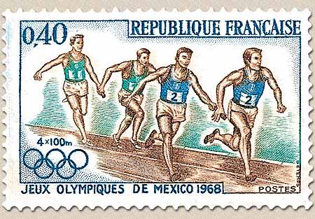  4x100m JEUX OLYMPIQUES DE MEXICO 1968