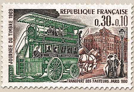 JOURNÉE DU TIMBRE 1969 TRANSPORT DES FACTEURS. PARIS 1830