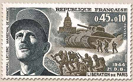 LIBÉRATION DE PARIS 1944 2e DB GENERAL LECLERC MARECHAL DE FRANCE