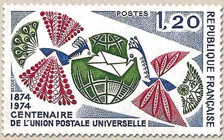 CENTENAIRE DE L'UNION POSTALE UNIVERSELLE 1874-1974