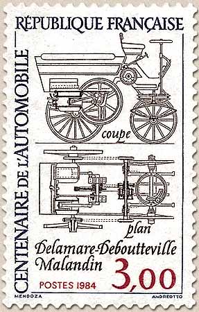 CENTENAIRE DE L'AUTOMOBILE Delamare-Deboutteville Malandin coupe-plan