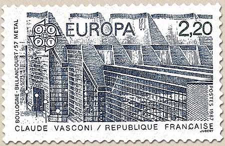 EUROPA CEPT CLAUDE VASCONI BOULOGNE-BILLANCOURT/57 MÉTAL