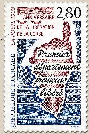  50e ANNIVERSAIRE DE LA LIBÉRATION DE LA CORSE Premier département fra
