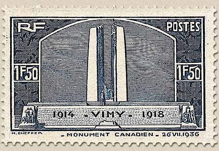 VIMY 1914-1918 - MONUMENT CANADIEN - 26 VII 1936