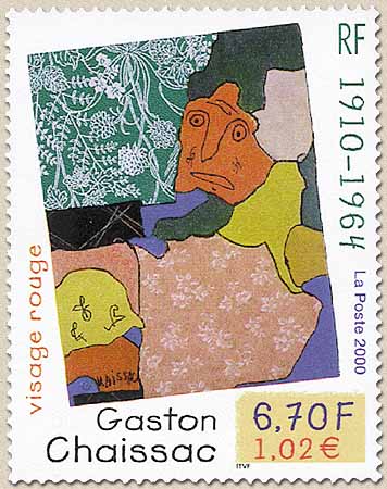 Gaston Chaissac 1910 -1964 visage rouge