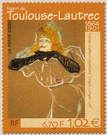 Henri de Toulouse-Lautrec 1864-1901 Yvette Guilbert chantant Linger, L