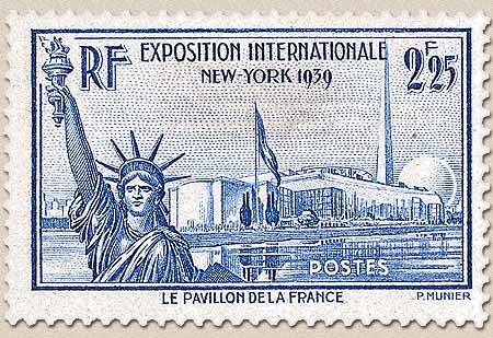 EXPOSITION INTERNATIONALE NEW-YORK 1939 LE PAVILLON DE LA FRANCE