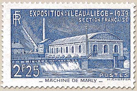 EXPOSITION DE L'EAU A LIÈGE - 1939 SECTION FRANÇAISE - MACHINE DE MARL