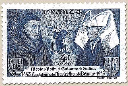 Nicolas Rolin et Guigone de Salins fondateurs de l'hostel-Dieu de Beau