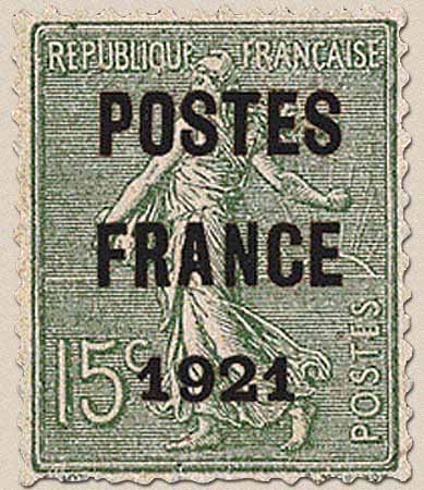 1921 POSTES PARIS type semeuse lignée / surchargé