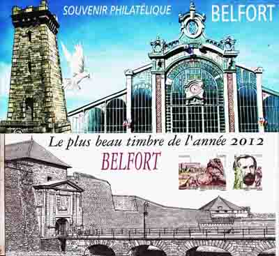 Plus beau timbre 2012 TERRITOIRE DE BELFORT aux défenseurs de Belfort 