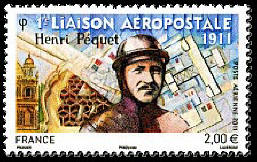 1re liaison aéropostale - Henri Péquet 1911
